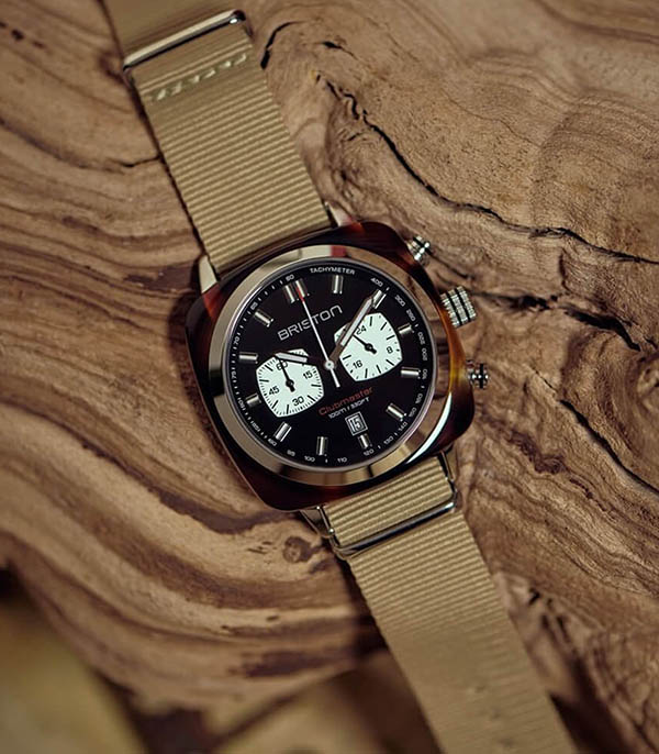 Montre Clubmaster Sport Chrono Tortoise - Beige/Noir Briston
