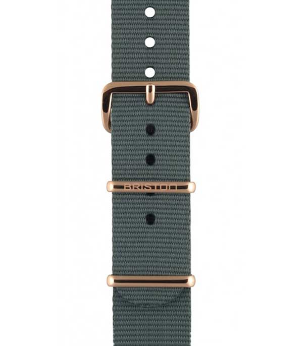 Bracelet de montre - Gris/Or rose Briston