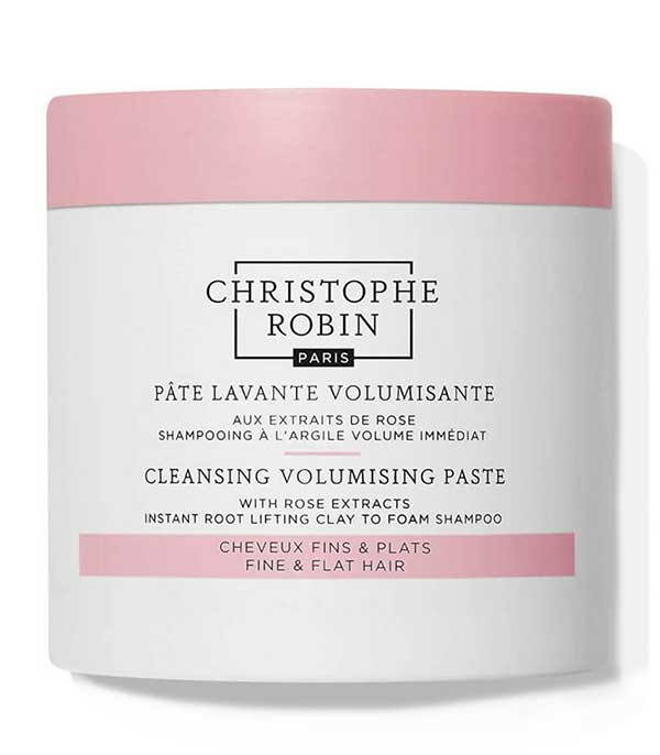 Pâte lavante volumisante aux extraits de rose 250 ml Christophe Robin