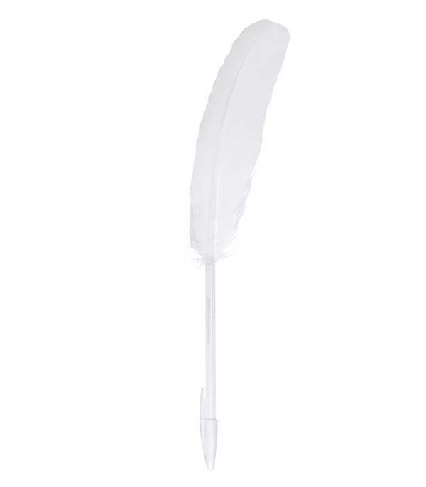 Stylo bille blanc design plume d'oie Maison Margiela