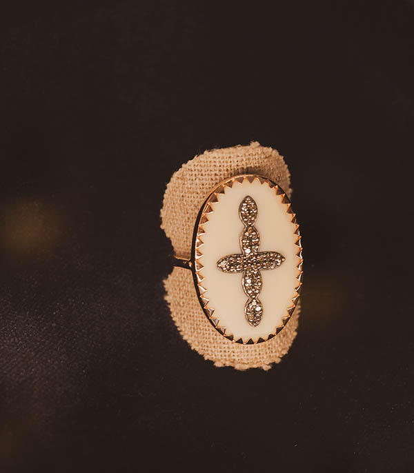 Bague Bowie N°3 Blanc et Diamants Pascale Monvoisin