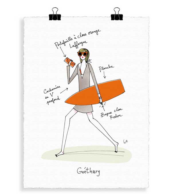 Affiche Eric Giriat 06 Guethary 56 x 76 cm Image Republic