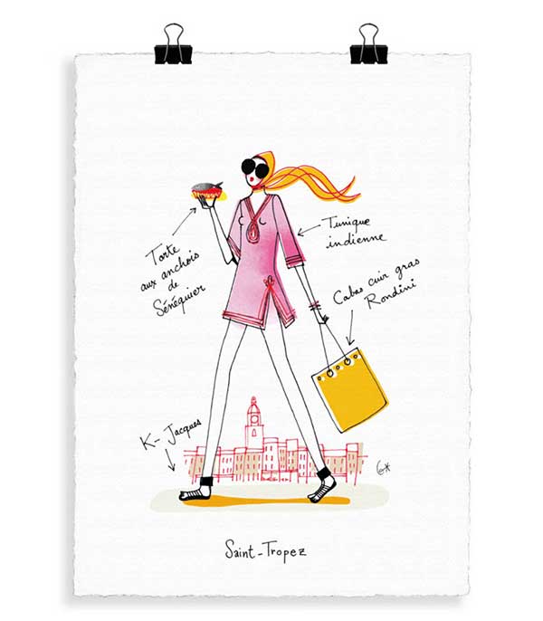 Affiche Eric Giriat 04 St-Tropez 56 x 76 cm Image Republic