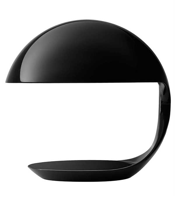 Lampe design Cobra noire Martinelli Luce