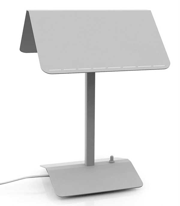 Lampe design porte-livres Segnalibro blanche Martinelli Luce