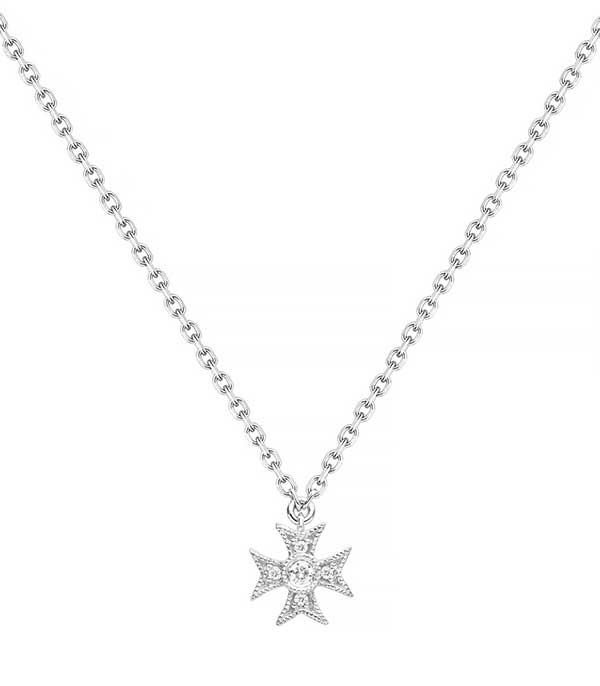 Collier yesterday simple or blanc Stone Paris