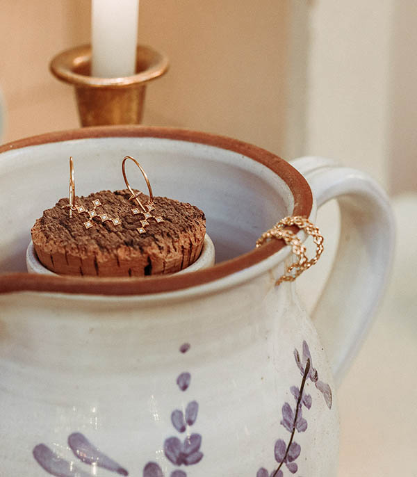 Créoles Divine en or jaune Stone Paris