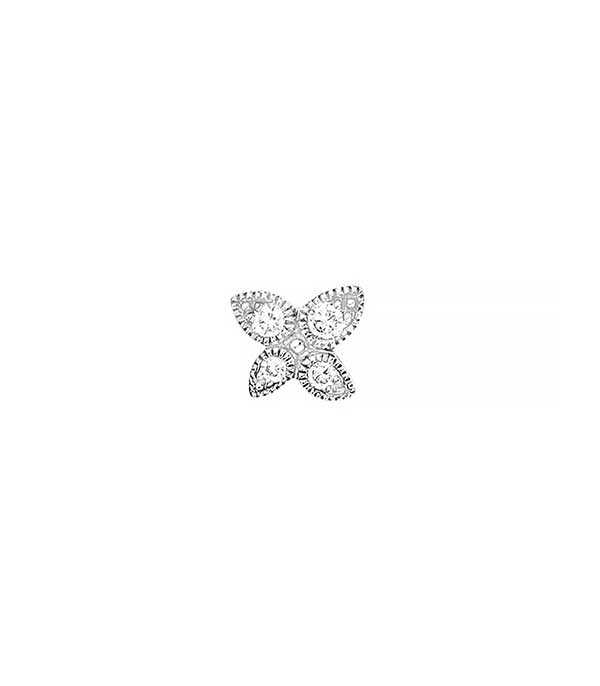 Boucle d'oreille Whisper Or blanc Stone Paris
