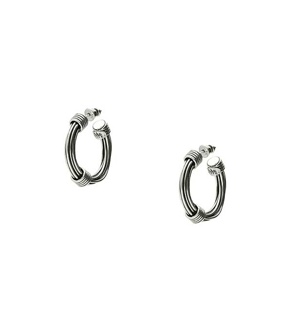 Boucles d'oreille Ariane Petit Modèle Argenté Gas Bijoux