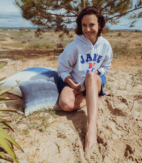 Hoodie Jagger Jane de Boy '68 Gris/Bleu/Rouge Newtone