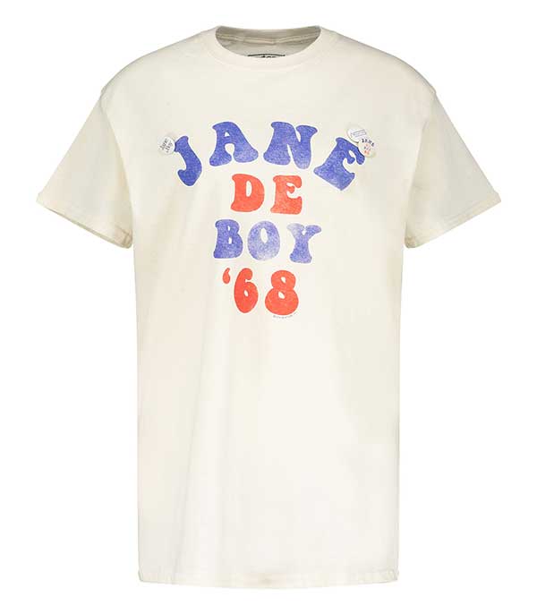 Tee-shirt Trucker Jane de Boy '68 Natural/Bleu/Rouge Newtone