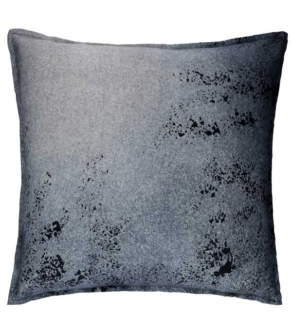 Coussin cachemire et laine 50 x 50 cm bleu gris Avant Toi