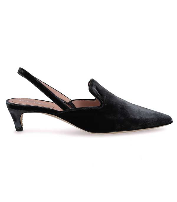 Mule en velours gris Alberta Ferretti - Taille 37 à -70%