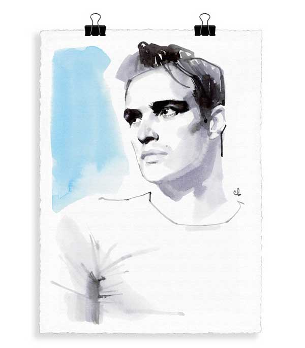 Portrait B6 Marlon Brando 56 x 76 cm Image Republic