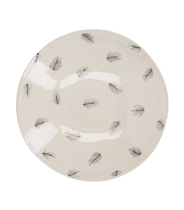 Assiette creuse en céramique Petites plumes Three Seven