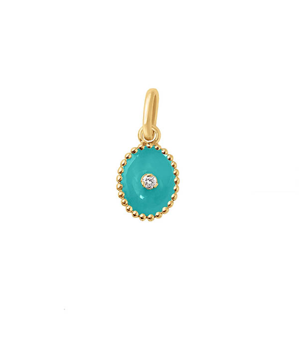 Pendentif Etoile du Nord or jaune et résine Gigi Clozeau