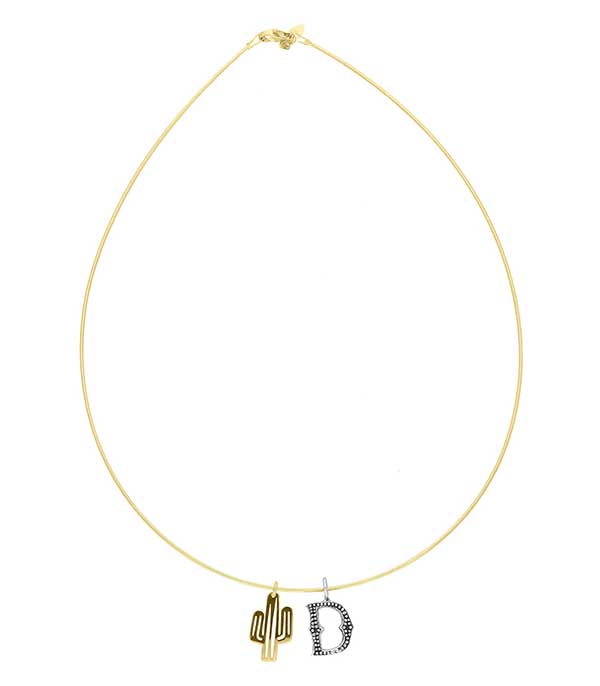 Collier tour de cou Lettre Cactus Maison Irem