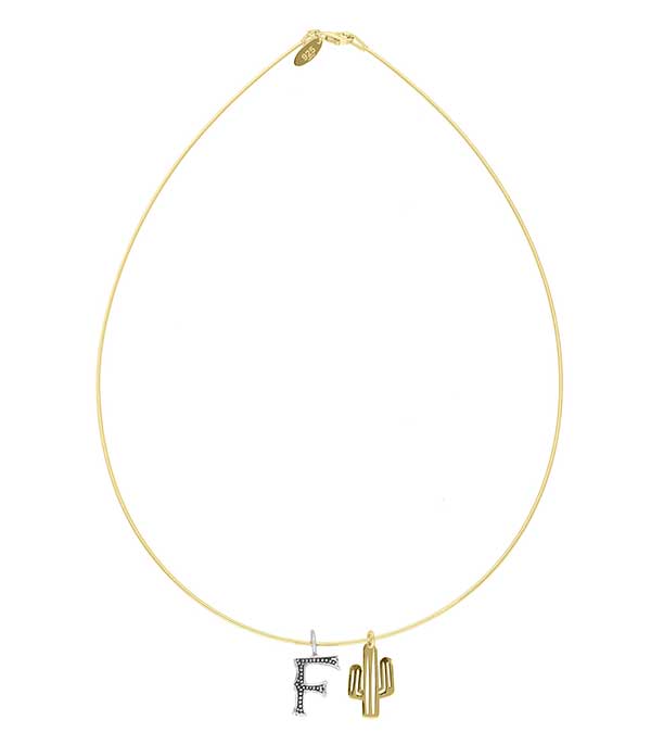 Collier tour de cou Lettre Cactus Maison Irem