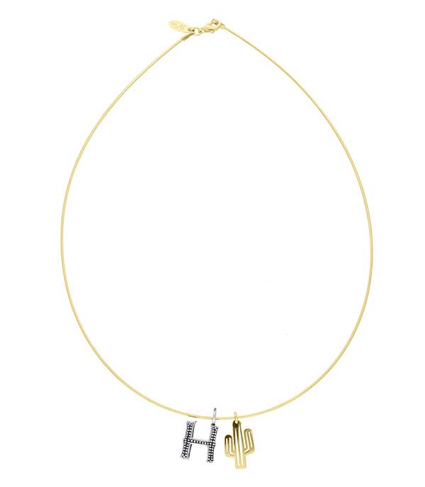 Collier tour de cou Lettre Cactus Maison Irem