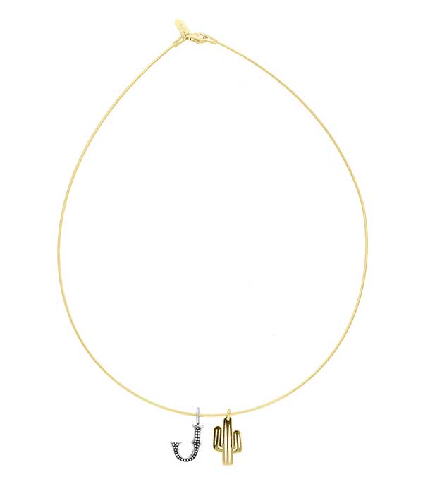 Collier tour de cou Lettre Cactus Maison Irem