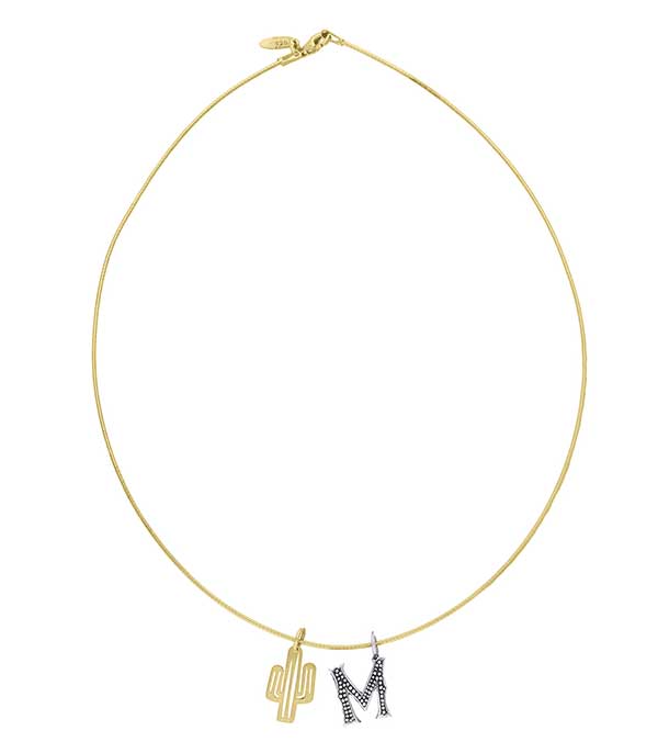 Collier tour de cou Lettre Cactus Maison Irem