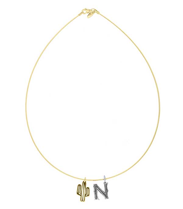 Collier tour de cou Lettre Cactus Maison Irem