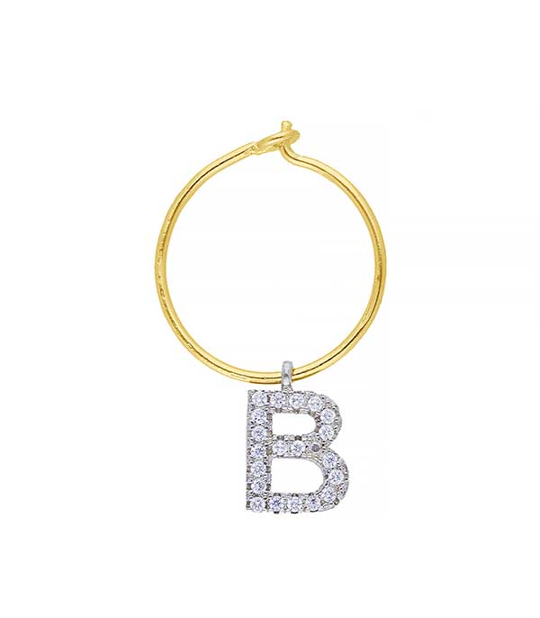 Boucle d'oreille Hoop Lettre Maison Irem