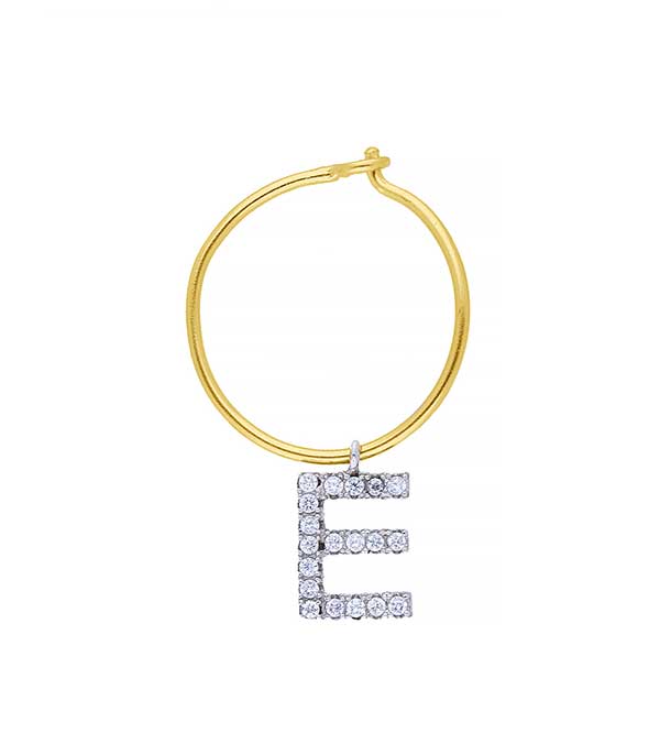 Boucle d'oreille Hoop Lettre Maison Irem