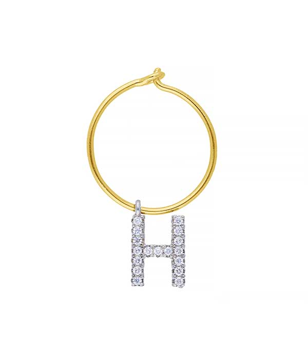 Boucle d'oreille Hoop Lettre Maison Irem
