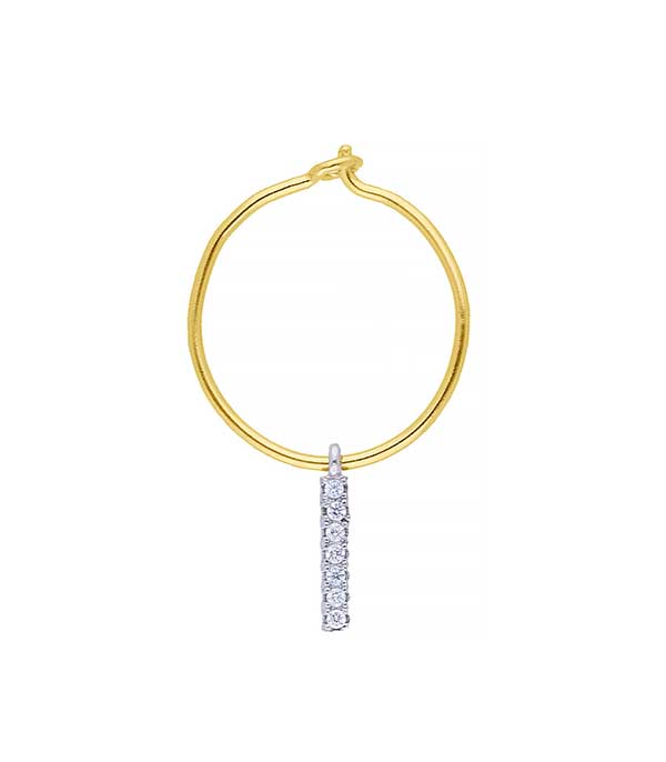 Boucle d'oreille Hoop Lettre Maison Irem