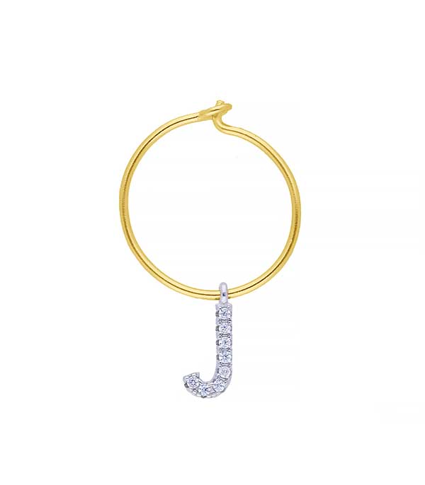 Boucle d'oreille Hoop Lettre Maison Irem