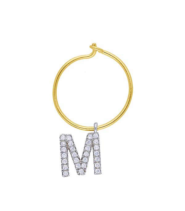 Boucle d'oreille Hoop Lettre Maison Irem