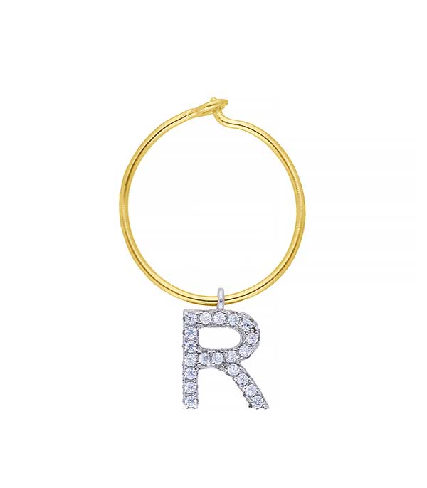 Boucle d'oreille Hoop Lettre Maison Irem