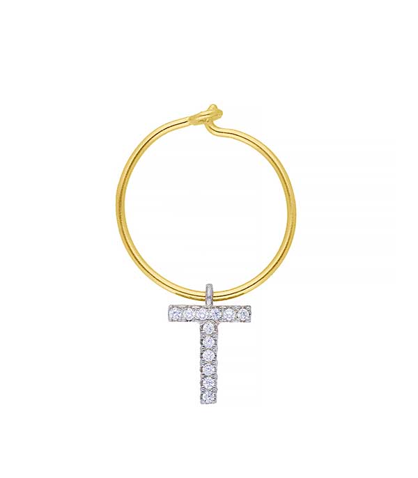 Boucle d'oreille Hoop Lettre Maison Irem