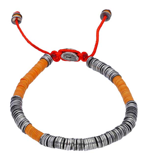 Bracelet Awaso en perles africaines et argent M.Cohen by Maor