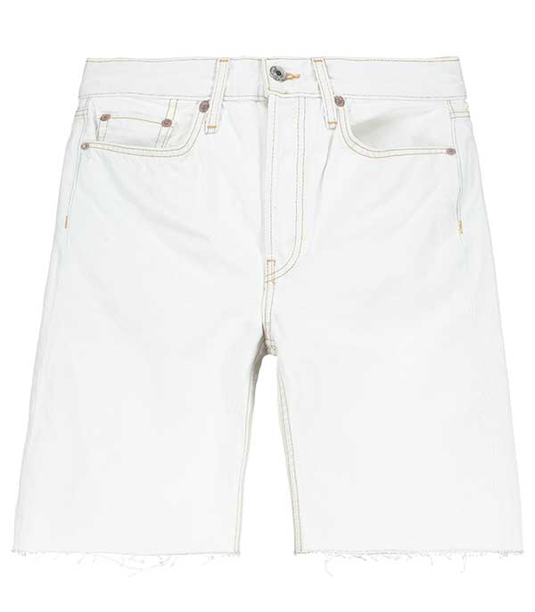 Short long en denim blanc RE/DONE - Taille 24