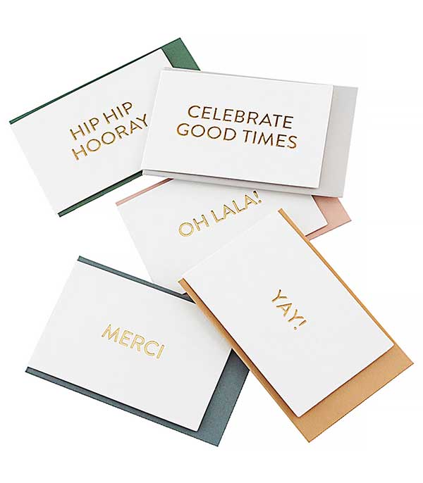 Set de 5 cartes Célébrations Monograph