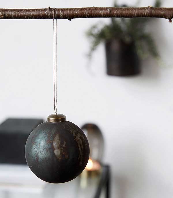 Boule de Noel Nuance bleu Antique House Doctor