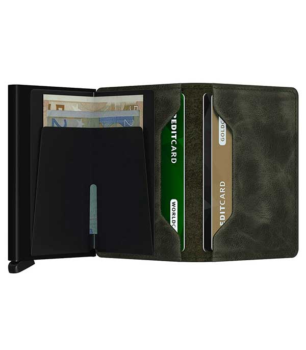 Porte-Carte Slimwallet Vintage Olive Black Secrid