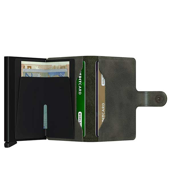 Porte-Carte Miniwallet Vintage Olive Black Secrid