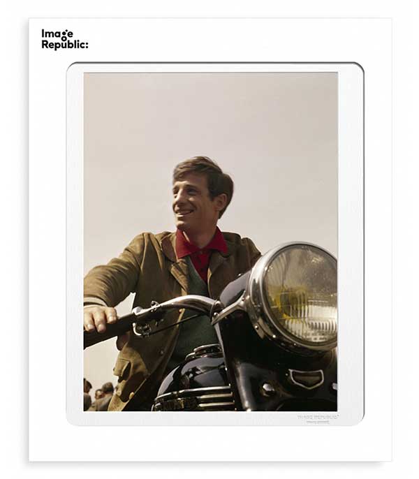 Affiche Belmondo Moto 40 x 50 cm Image Republic