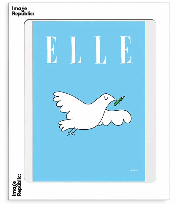Affiche Soledad ELLE colombe 30 x 40 cm Image Republic
