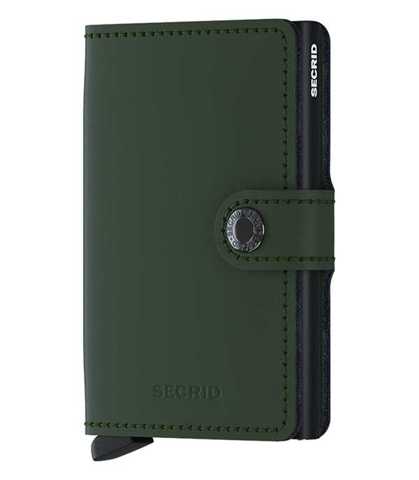 Porte-Carte Miniwallet Matte Green Black Secrid