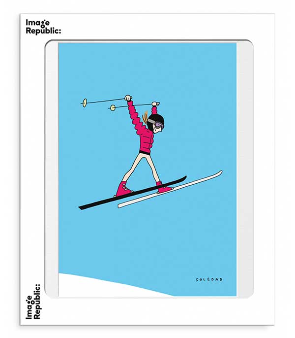 Affiche Soledad Saut ski 30 x 40 cm Image Republic