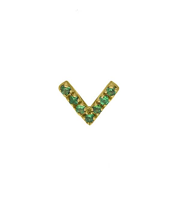 Boucle d'oreille stud V tsavorites And... Paris