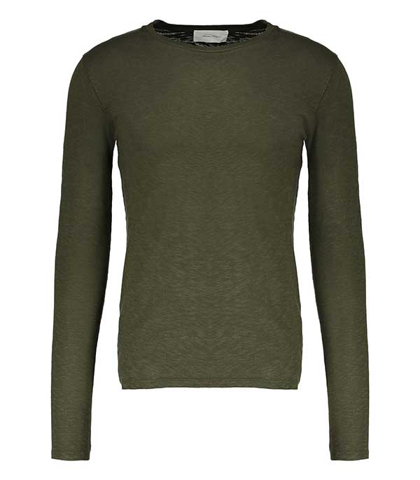 Tee-shirt manches longues col rond homme Bysapick  American Vintage