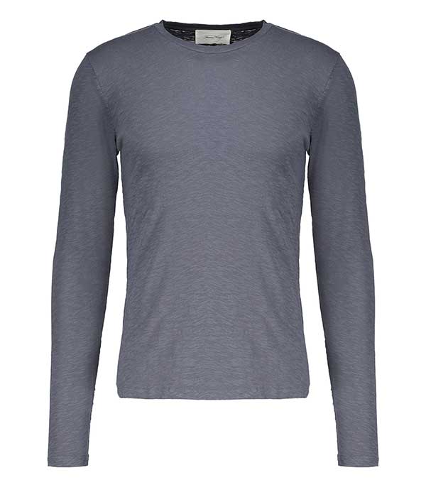 Tee-shirt manches longues col rond homme Bysapick  American Vintage