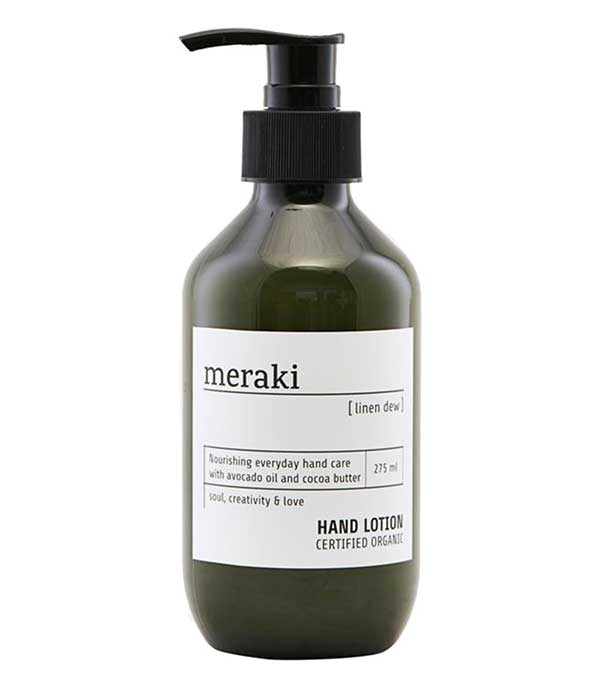 Crème pour les mains Linen Dew 275 ml Meraki