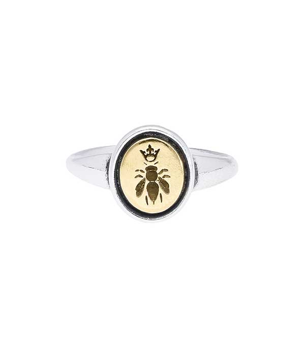 Bague Dynasty en argent et or Corpus Christi - Taille 54