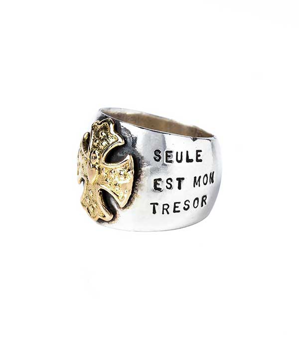 Bague Gold Cross en argent et or Corpus Christi